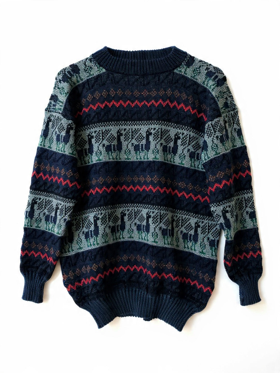 Maglione Peruviano "Ande" con Motivo Alpaca