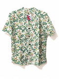 Camicia Coreana "Mandala Ocean" in Cotone Leggero - Verde