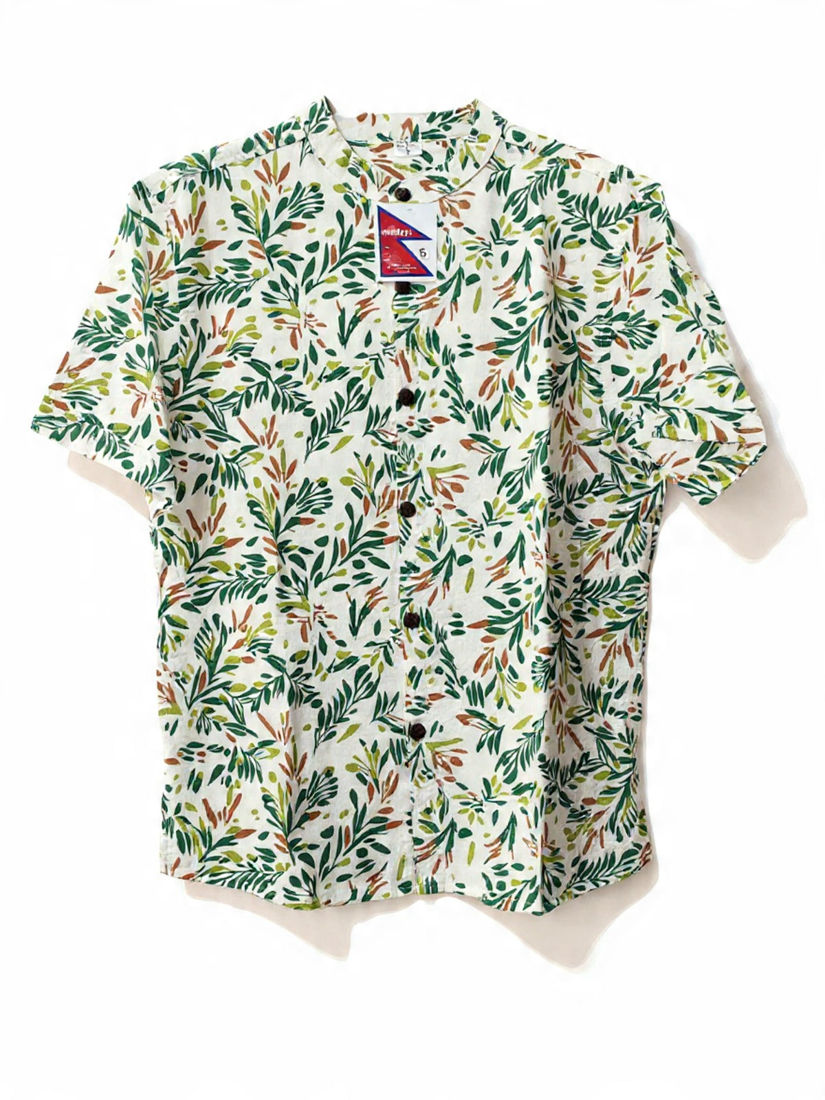 Camicia Coreana "Mandala Ocean" in Cotone Leggero