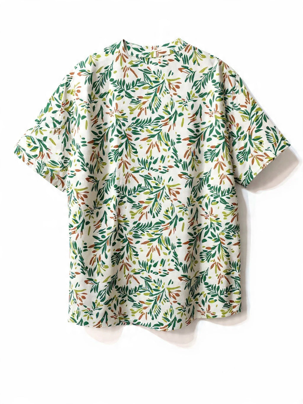 Camicia Coreana "Mandala Ocean" in Cotone Leggero