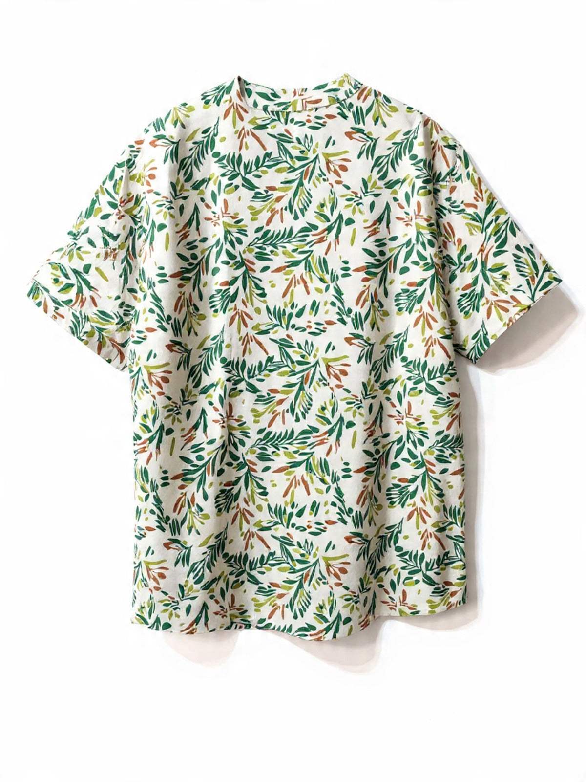 Camicia Coreana "Mandala Ocean" in Cotone Leggero
