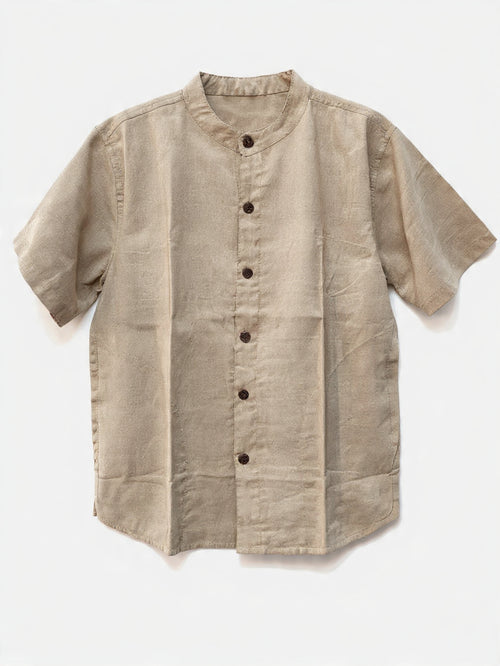 Camicia Coreana a Maniche Corte