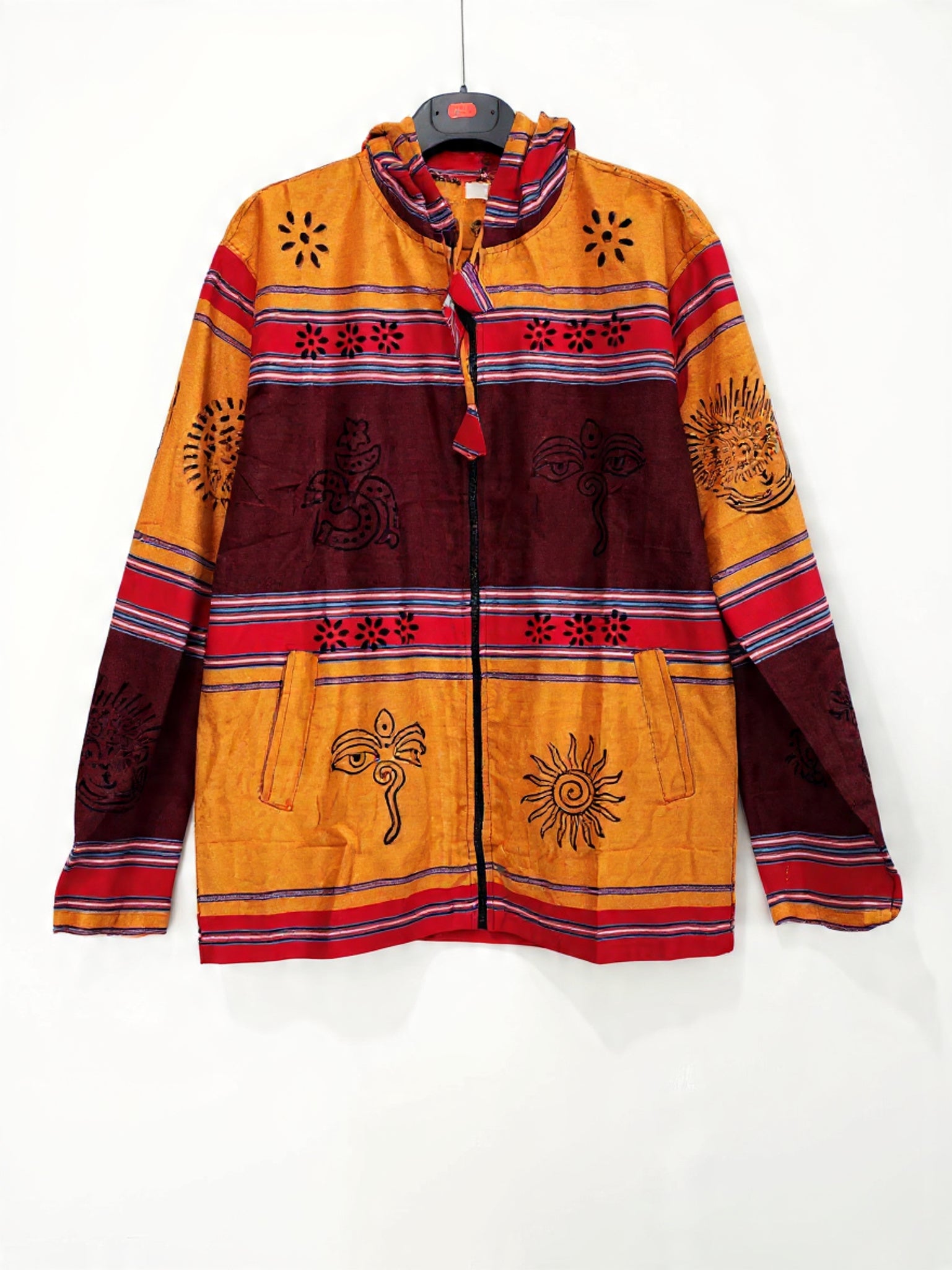 Felpa con Zip "Occhi di Buddha"