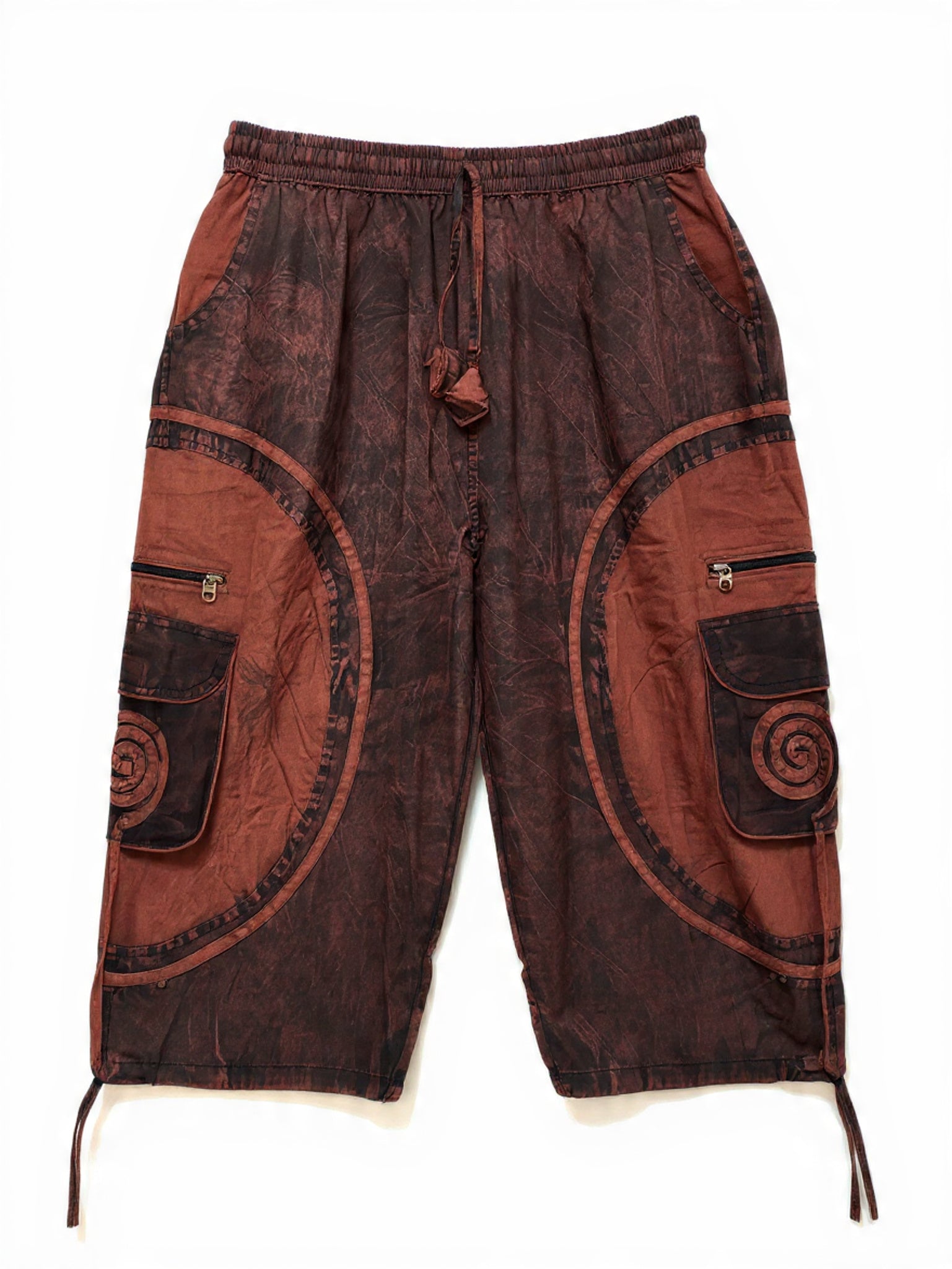 Bermuda Cargo a 3/4 "Spirale" Effetto Stone Wash