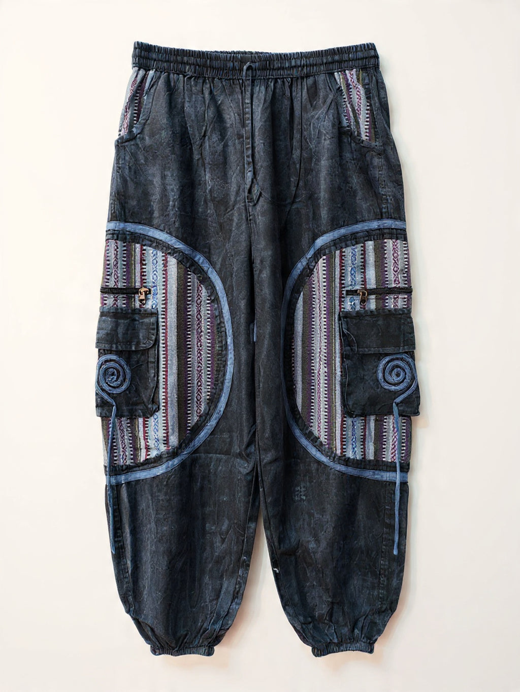 Pantaloni Cargo "Spirale" Effetto Stone Wash