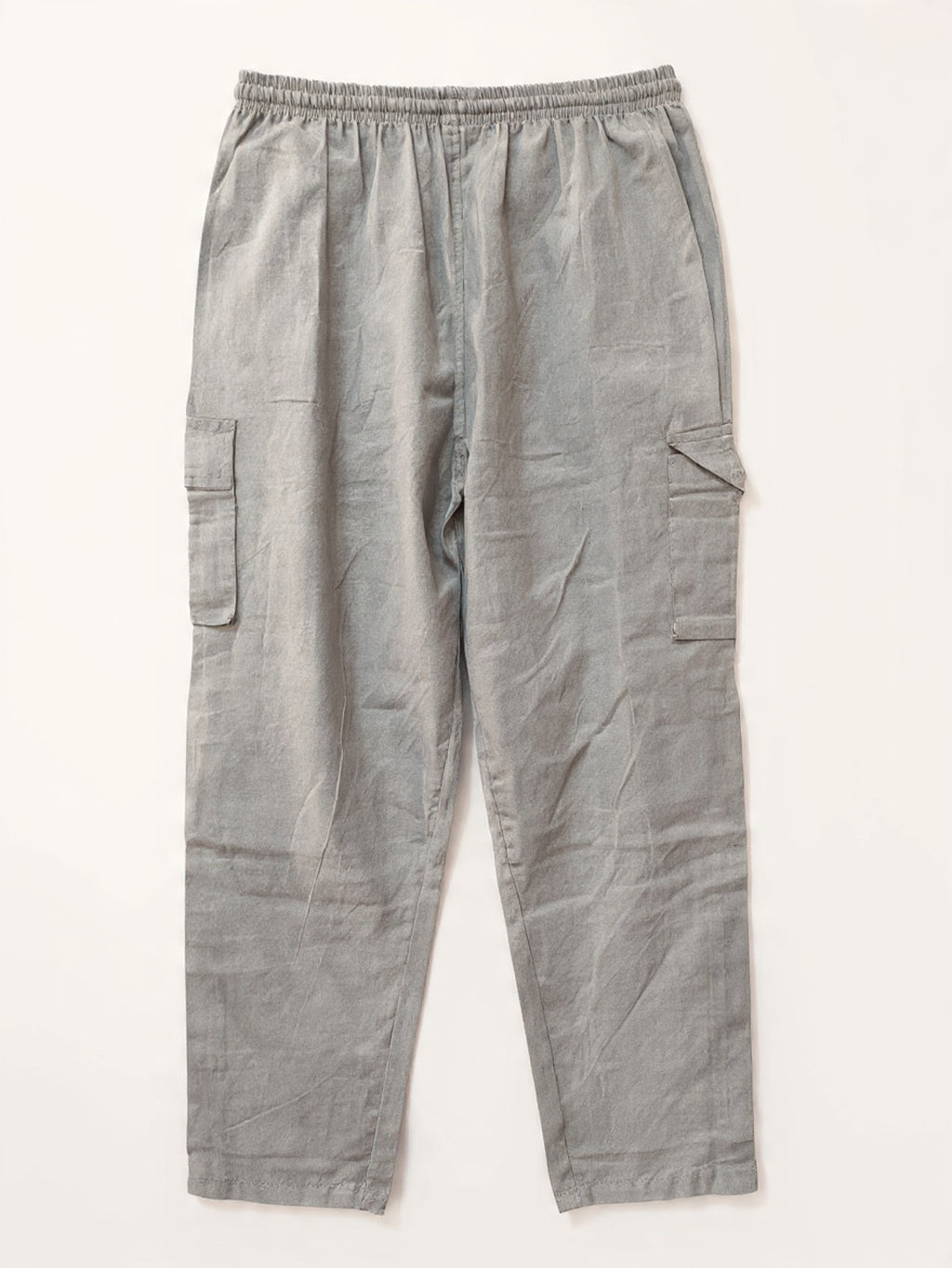 Pantaloni Cargo Dritti in Cotone Leggero