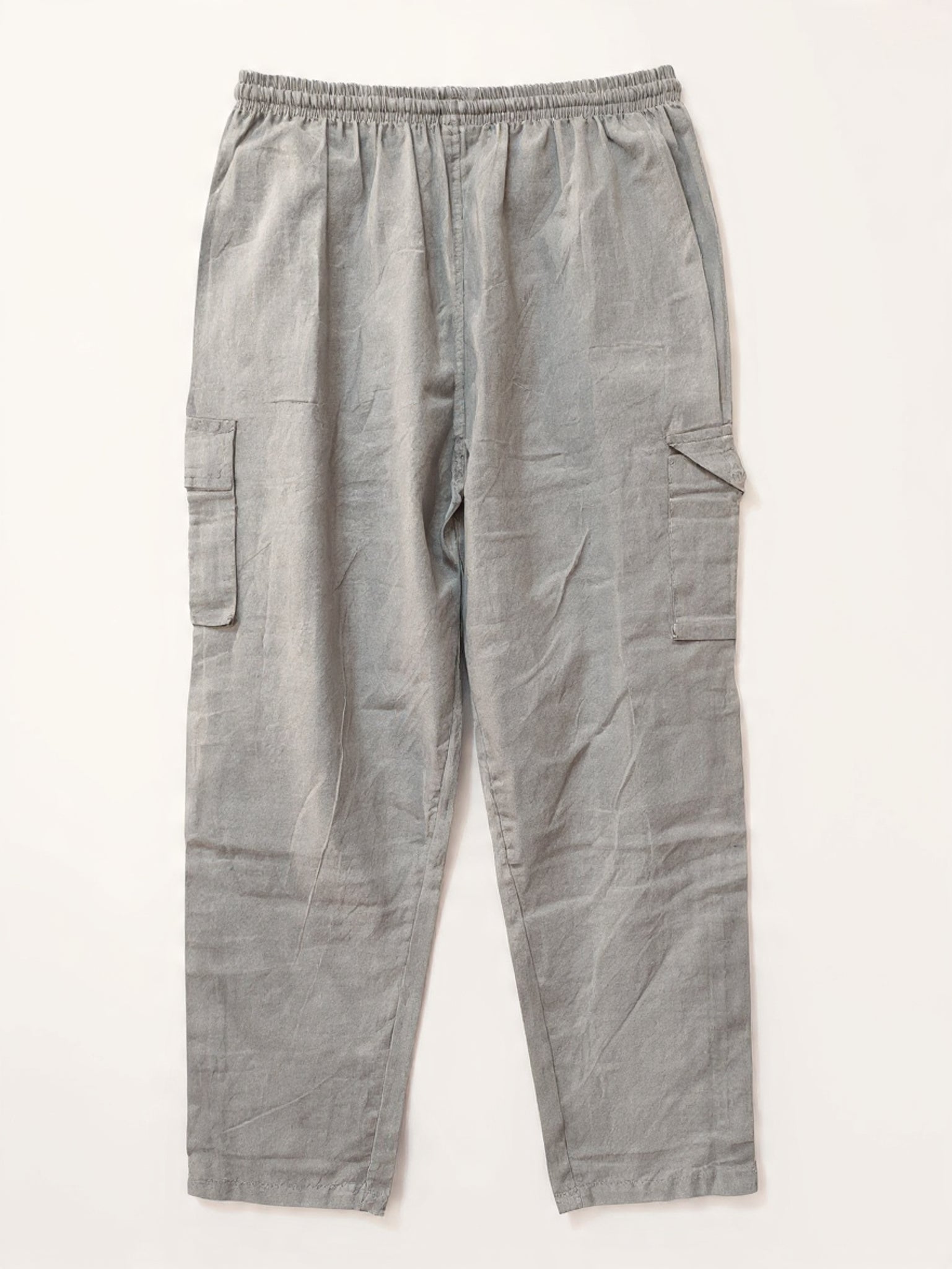 Pantaloni Cargo Dritti in Cotone Leggero