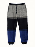 Pantaloni Casual "Color Block" in Cotone
