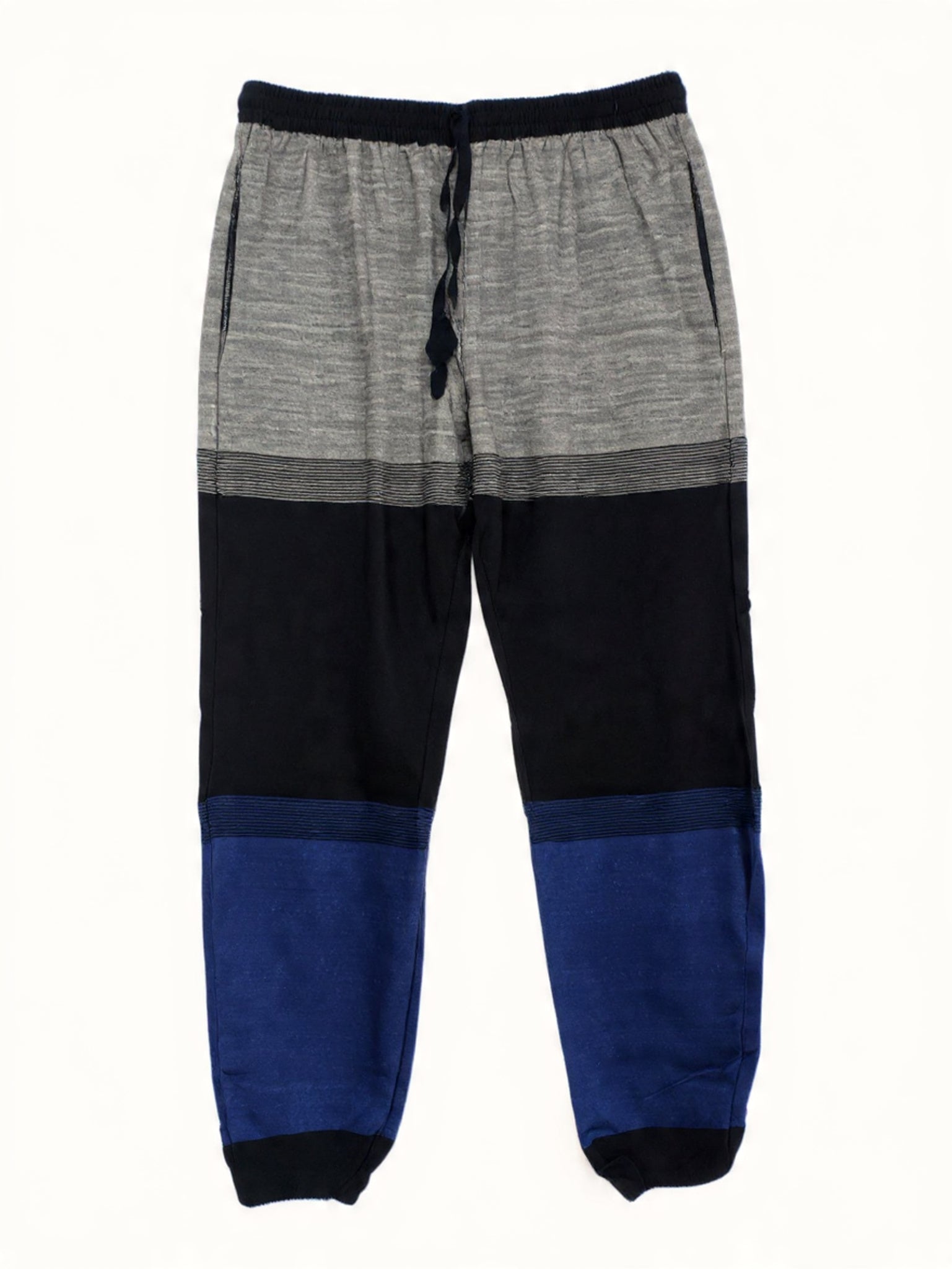 Pantaloni Casual "Color Block" in Cotone