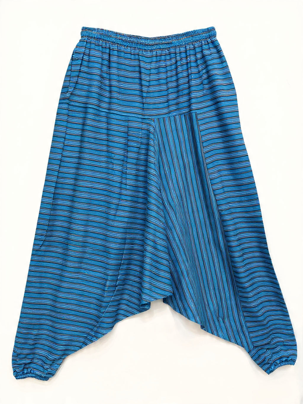 Pantaloni Harem "Aladino" a Righe in Cotone