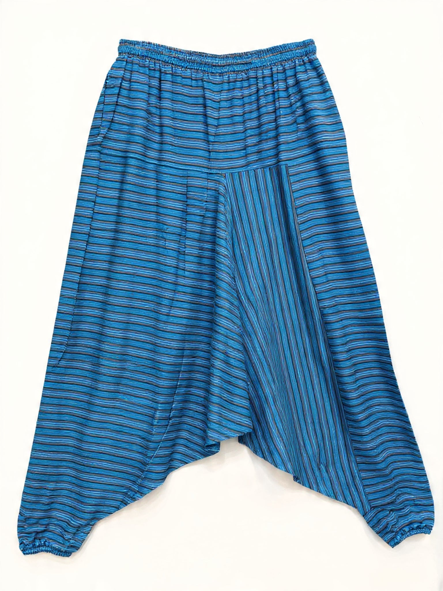 Pantaloni Harem "Aladino" a Righe in Cotone