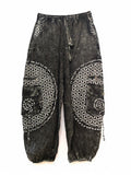 Pantaloni Cargo "Fiore della Vita" Stone Wash
